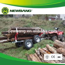 forest log trailer with crane for atv